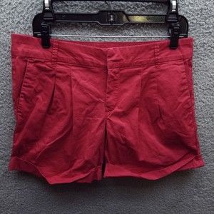 Kut From The Kloth 10 Julia Walking Cuffed Red Chino Shorts 33" 4.75" 9.75"